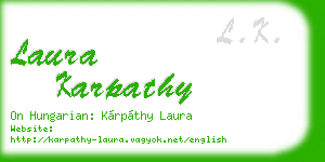 laura karpathy business card